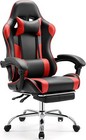 Luxury Gaming Chair Pu Leather Ergonomic Reclining Chair W  Wheels And Footrest