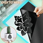 Permanent Vinyl - Adhesive Vinyl For All Cutting Machine  12  10ft Matte Black