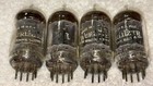 Matched Quad  4  Ge Wurlitzer 12ax7 Vacuum Tubes Tv7 Tested Strong
