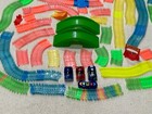 Huge Lot Ontel Magic Tracks Glow In The Dark Bendable Flexible Racetrack  3 Cars