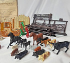 Vtg Marx Roy Rogers Rodeo Ranch Partial Set W  Extras   Papers In Original Box