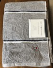 Tommy Hilfiger Modern American Double Stripe Gray Bath Towel Set Of 2 
