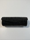 Vintage Beaded Lipstick Case Holder W  Mirror   Snap Closure Lipstick Tube