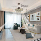Modern Crystal Fandelier Ceiling Fan   Led Light Remote Noise-free Chandelier