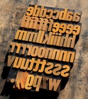 Letterpress Printing Blocks Type Vintage Printer Letter Typography Antique Old  