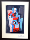 Pablo Picasso  Original 1953   Signed   Hand Tipped Colorplate   Framed