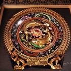 Chinese Antique Vintage-style Gilt Porcelain Display Plate enamel