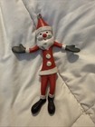 Vintage Rubber Bendy Santa Claus Figure Hong Kong Christmas 1970 s H2