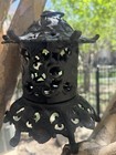 Antique Japanese Garden Pagoda Cast Iron Candle Lantern