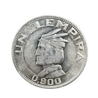 Honduras-1935 Un Lempira  Lencas Leader  0 900 Silver Coin  1 Unc  Km 75