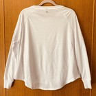 Body T Shirt Top Womens M Medium White Scoop Neck Long Sleeve Tee