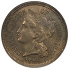1881 Three Cent Nickel Ngc Ms62 Uncirculated Type Coin