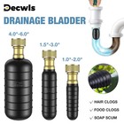 Drain Cleaning Bladder Pipe Unclogging Tool Fits 1 To 6 Inch Pipes Rubber Sewer