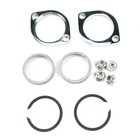 Exhaust Flange Install Kit Pair Flanges Gaskets C-clips Nuts Washers For Harley