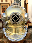 18  Brass Scuba Mark Iv Deep Sea Us Navy Vintage Diving Divers Home D  cor Helmet