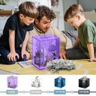 Acrylic Clear Piggy Bank Adults Kids Key Money Saving Box Purple X-large