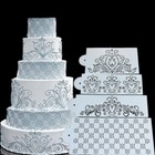 4 Piece Cake Decorating Airbrush Icing Frosting Fondant Fancy Flower Stencils