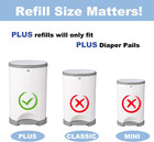 Diaper Refills Compatible With Dekor Plus Diaper Pails powerful Odor Lock 6 Pack