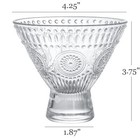 6 Pack Stemless Martini Glasses Cocktail Glasses 8 Oz Glass Dessert Bowls Mini T