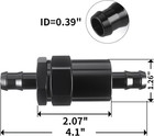 1 2  Billet Inline Fuel Filter 30 Micron Anodized Aluminum Black 2pcs