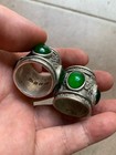 Two Pcs  Wow Tibetan Silver Hand Made Thumb Rings