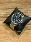 Seiko Men s Watch Quartz Black Dial Chronograph Silver Stainless Steel Ssb299