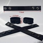 4 Pcs Nylon Duty Belt Keepers - Double Snaps For 2   Wide Police Duty Belt  Blac