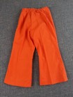 Vintage Retro Original 1970s Kids Long Pants Orange