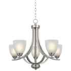Kira Home Weston 24  Contemporary 5-light Large Chandelier   Alabaster Glass Sha