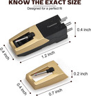 Upgrade Ruby Elliptical Diamond Tip Record Player Needle 5-pack Stylus Kit Pro 