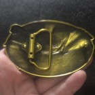 Proud To Be American Usa Flag Eagle Oval Western Belt Buckle Enamel 1 5in