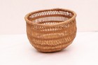 Vintage Hupa Yurok Karuk Northwest Openwork Basket Native American 8  Atq