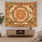 Yellow Sun Tapestry Boho Floral Sunflower Wall Hanging Room Decor Orange