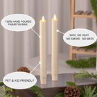 Set Of 2 Luminara Flameless Led Taper Candles Ivory W moving Wick Remote 9 5 h