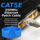 Cat5e Cat5 Network Ethernet Computer Patch Cable Pc Xbox  Ps3  Ps4 Blue Lot