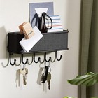 Key Holder Mail Rack W  5hooks key Hanger Letter Sorter Organizer For Wall Mount