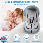 Honeau 3in1 Baby Carseat Head Support For Infant  Reversible Soft Infant Car 
