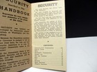 Handbook Of Security 1938 Franklin D  Roosevelt Fdr New Deal Booklet  1938