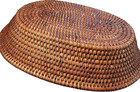 Basket  Flaring Oval  Hand Woven Rattan Display Basket  11  X 8    Lombok Island