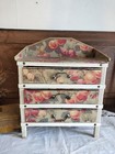 French Antique 1930s Wooden Sewing Cabinet With Cartonnage Drawer Good Condition