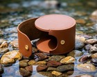 One More Cast     Handmade Vegan Leather Fly Reel Case     Fits Reels Up To 3 5 