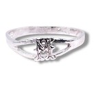 Initial Letter M Solid 925 Sterling Silver Child Woman Pinky Band Ring Sz 4 25