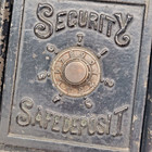 Antique Cast Iron Bank Security Safe Deposit Coin Bank 1887 1888 W  Orig Paint