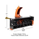 Titan Attachments 3 Point 6 Ft Snow Blower Fits Category 1 Hook Ups  Pto Driven