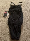 Tyr Sport Girls  Solid Durafast Diamondback Swimsuit Black Size 24 Nwt  70 