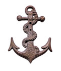 Old Vintage Heavy Solid Brass Or Bronze Wall Plaque Anchor 7 75  Nautical Decor