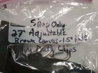 Strap Only 27  Adjustable Brown Canvas 1 5  Wide Heavy Duty Clips