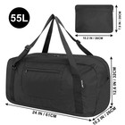 55l Foldable Travel Duffel Bag  Black  Luggage  Gym  Men  Women  Weekender