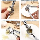 Stainless Steel Garlic Press Crusher Manual Garlic Mincer Squeezer Kitchen Tool