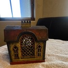 Original Antique 1873 1876 J e Stevens Cast Iron Magic Bank Mechanical Bank